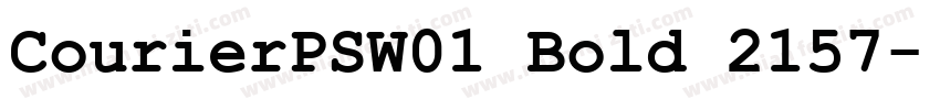 CourierPSW01 Bold 2157字体转换